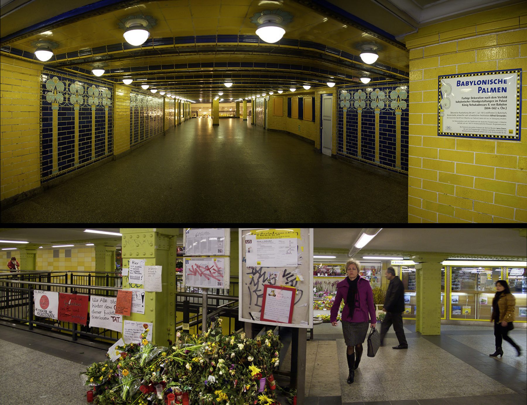 Berlin, U-Bahn Klosterstraße, U-Bahn Lichtenberg, Blumengrab