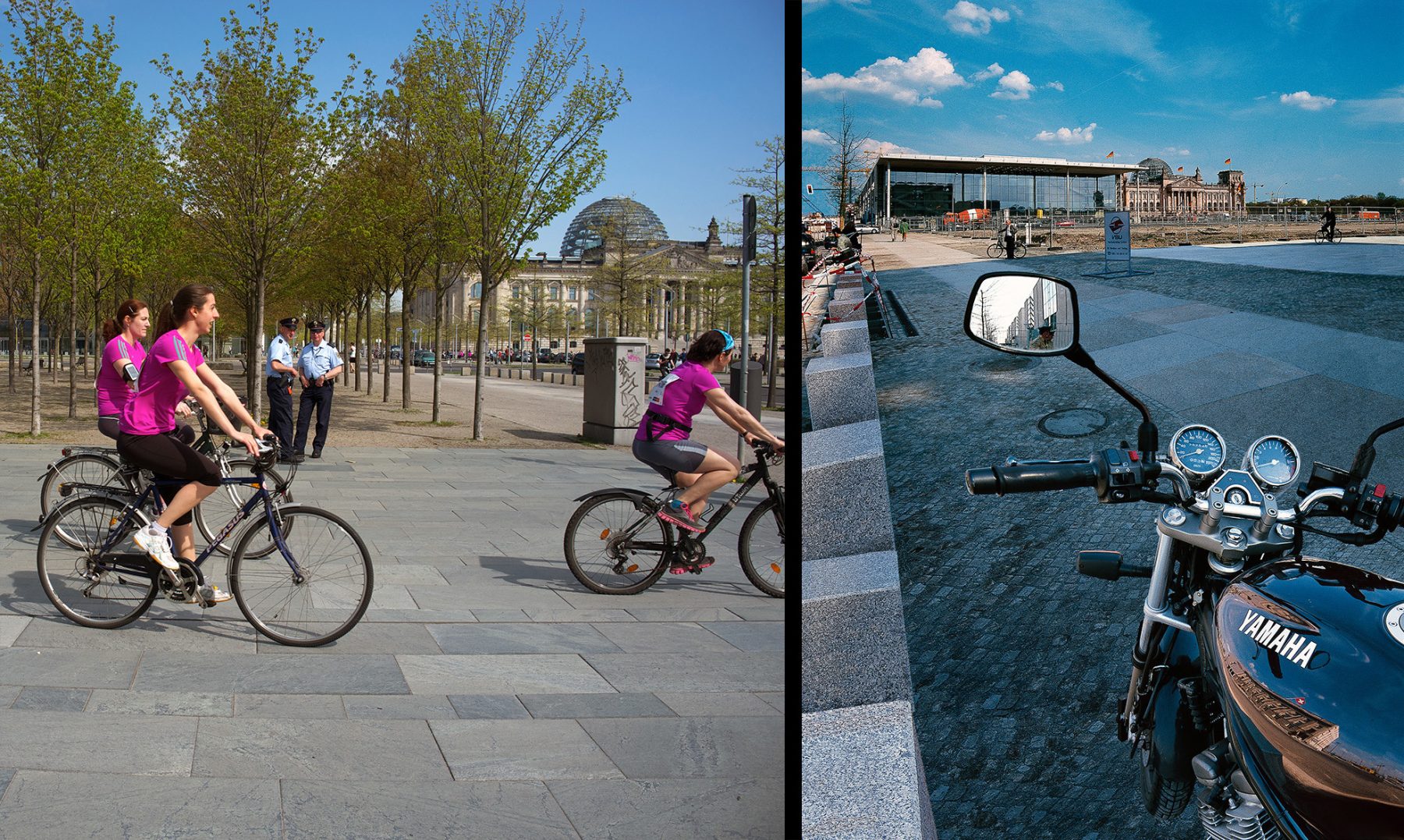 Yamaha, Motorrad, Fahrrad, Reichstag, Bundestag