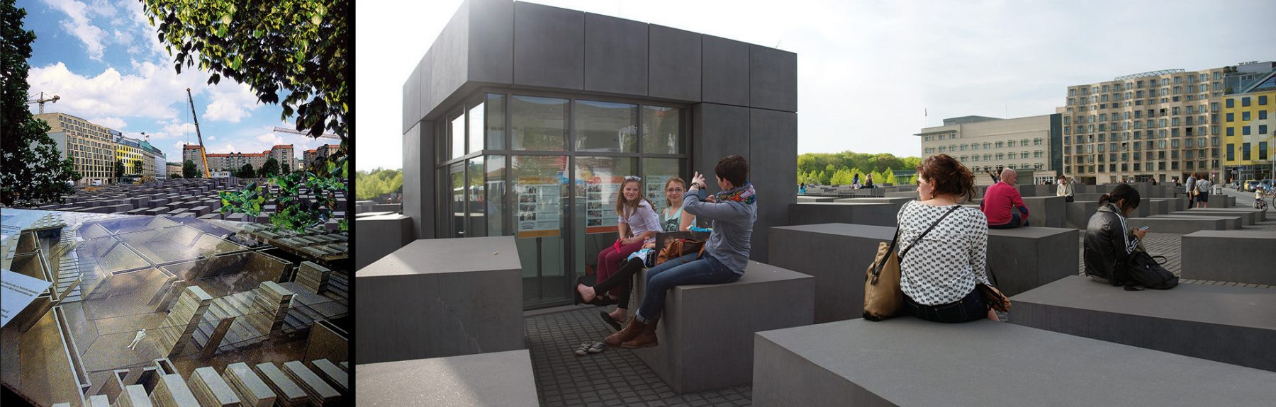 Holocaustmahnmal, im Bau, Informationsplattform