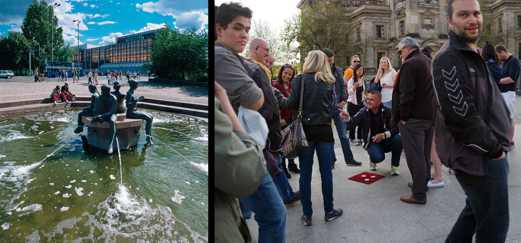 3 Mädchen und ein Knabe, Hütchenspieler