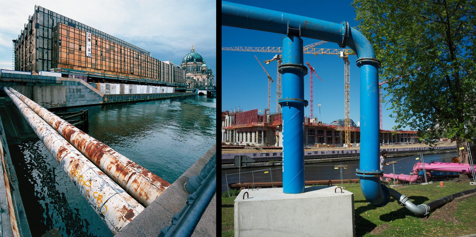 Palast der Republik, Schlossbau, Rohre