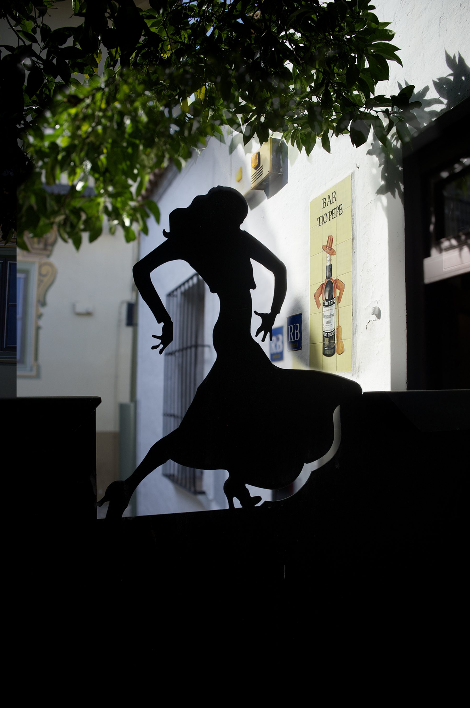 Barcelona, Poble Espanyol, Silhouette Tänzerin