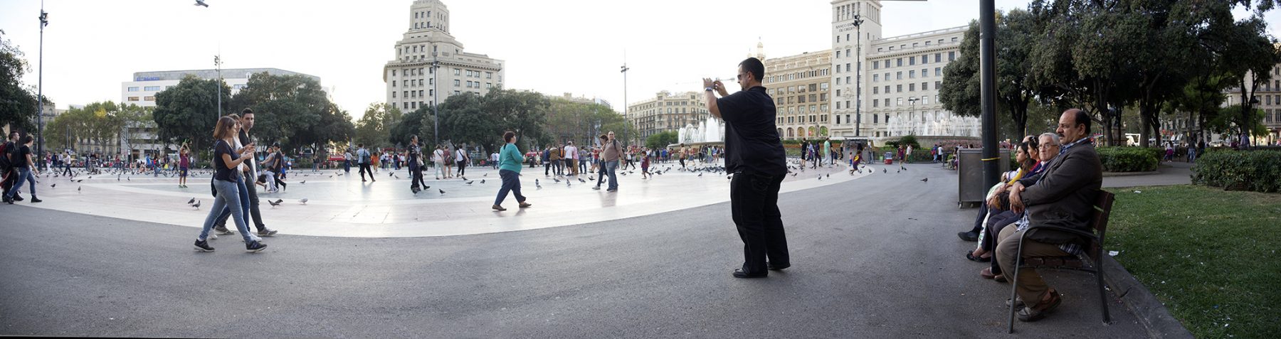 Barcelona, Plaça d’Espanya, Panorama, fotografieren