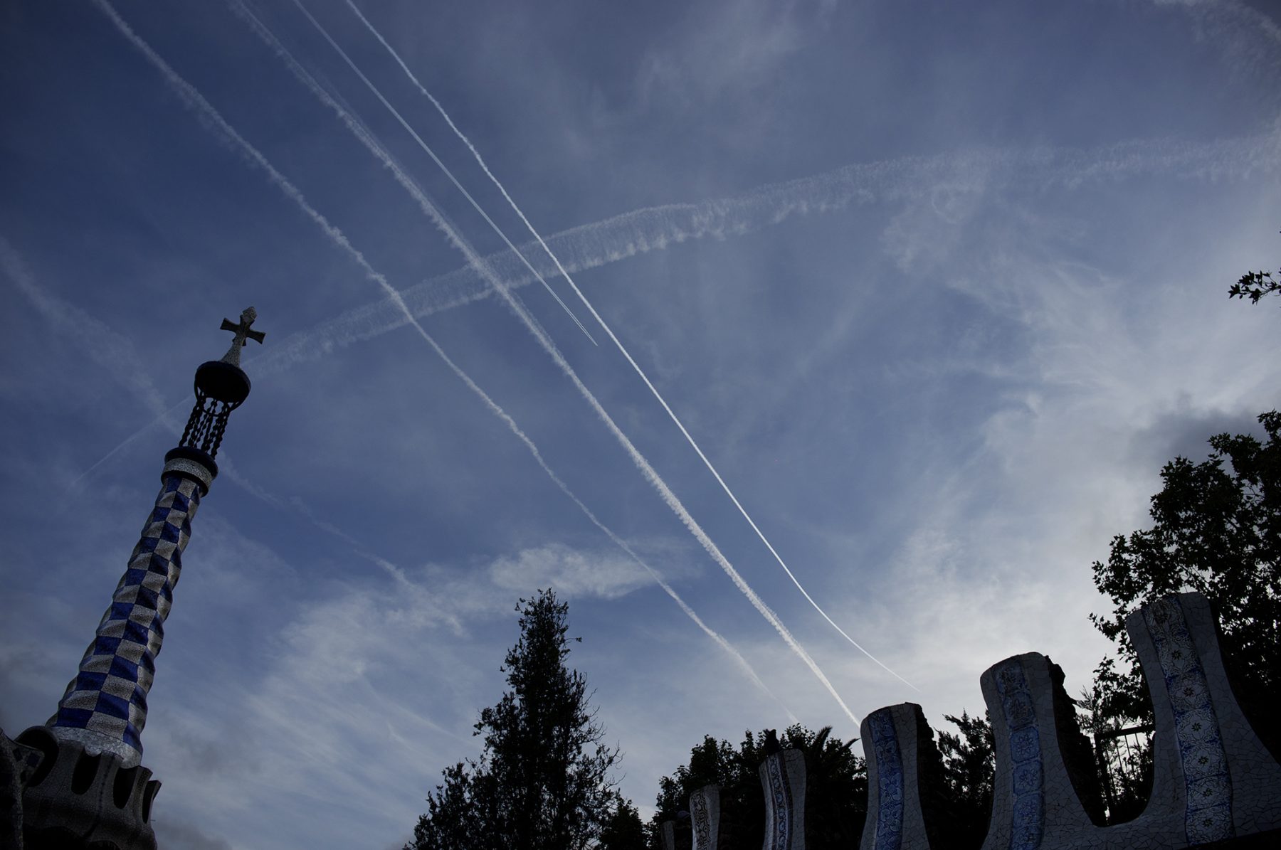 Barcelona, Kondensstreifen