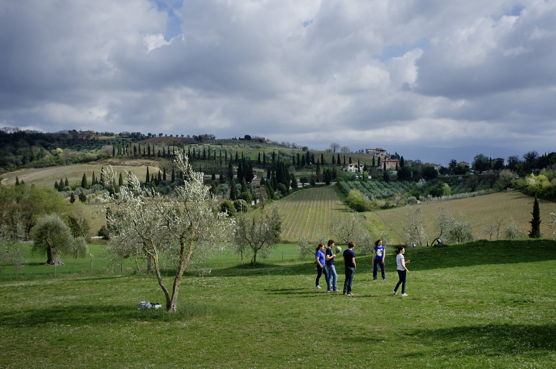 Toskana, Landschaft, junge Menschen
