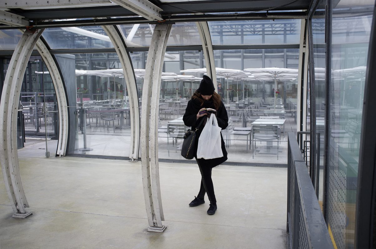 Centre George Pompidou, Besucherin