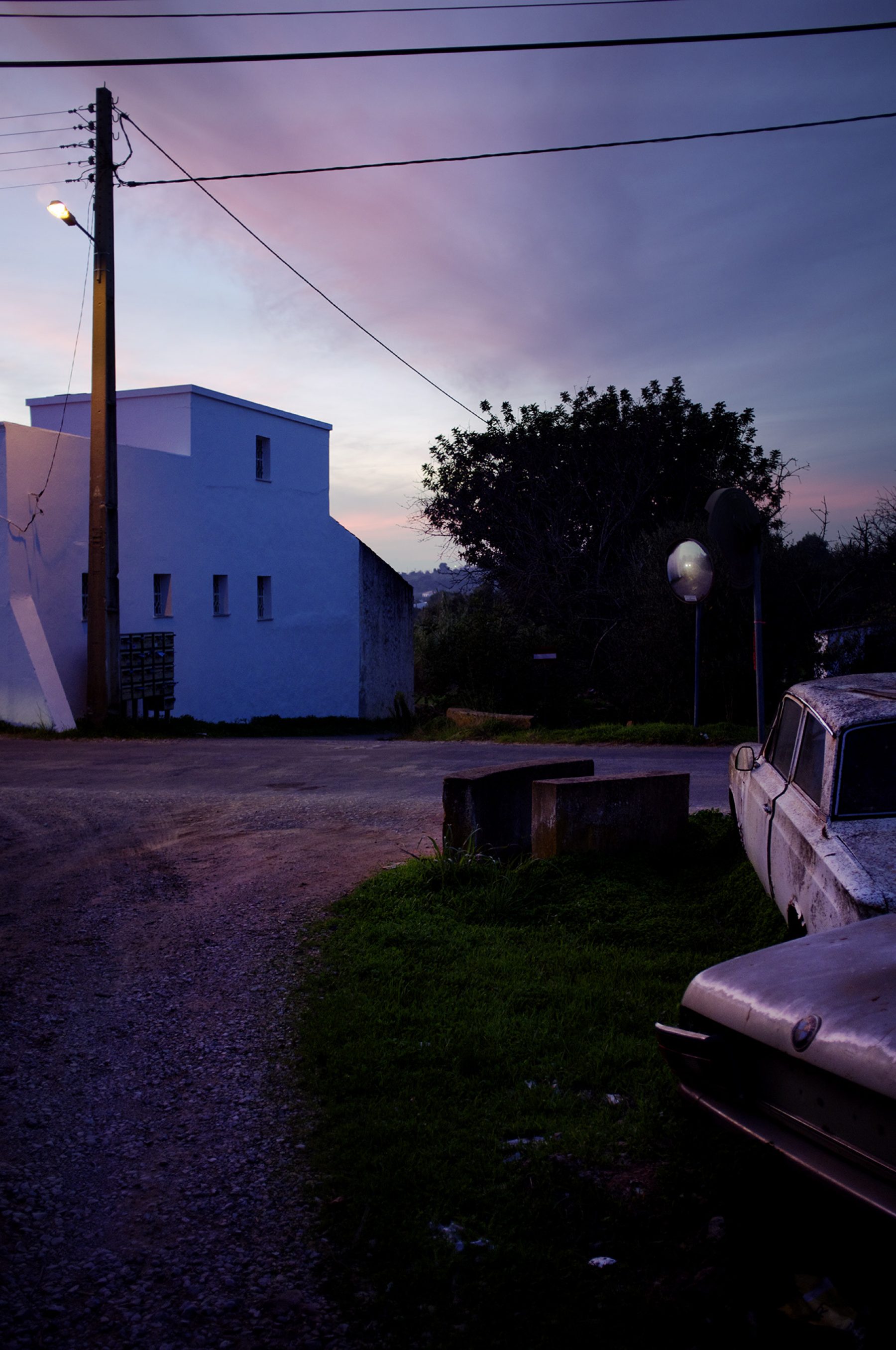 Sonnenuntergangalte Autos
