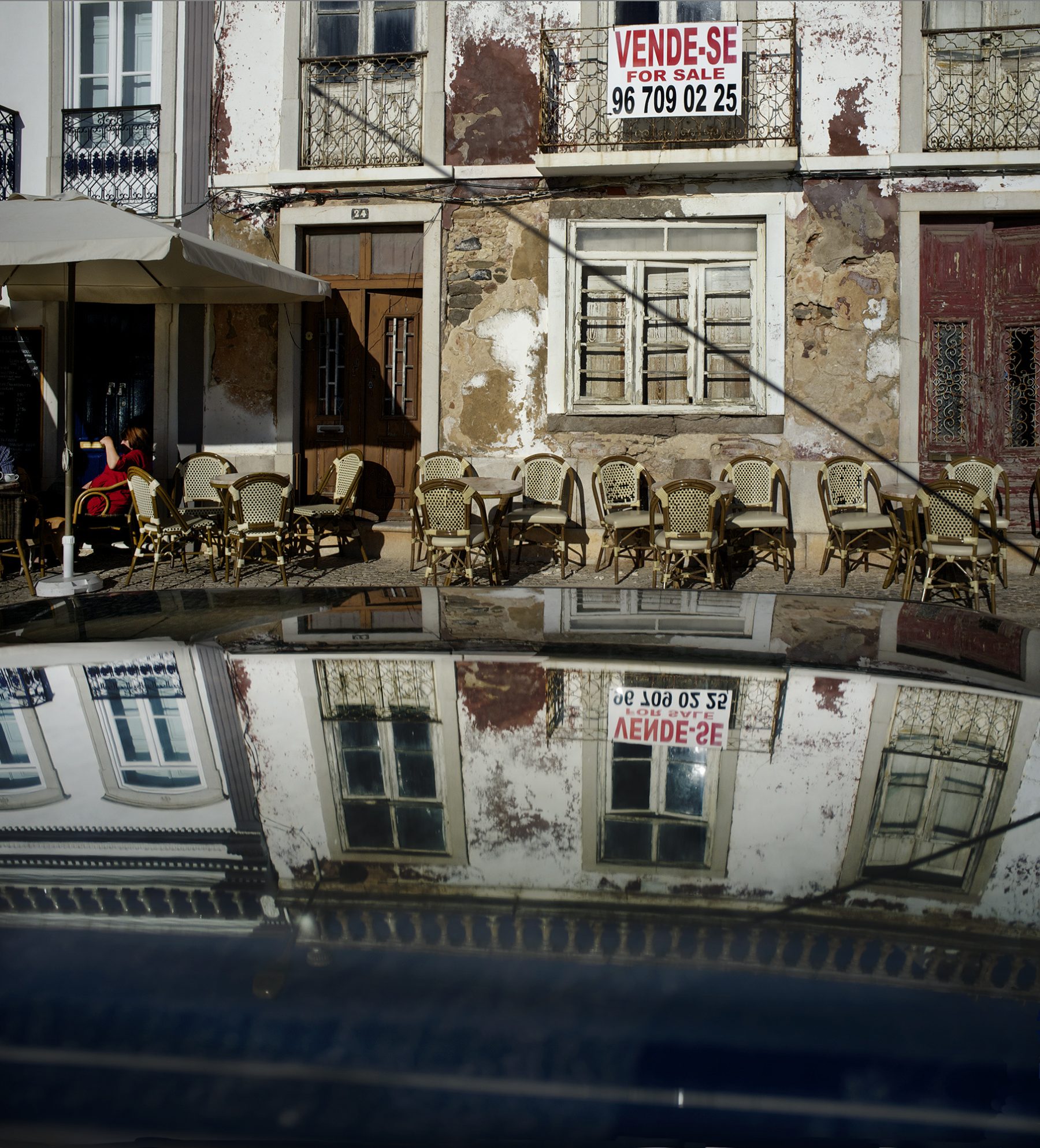 Portugal, Tavira, Auto, Spieglung