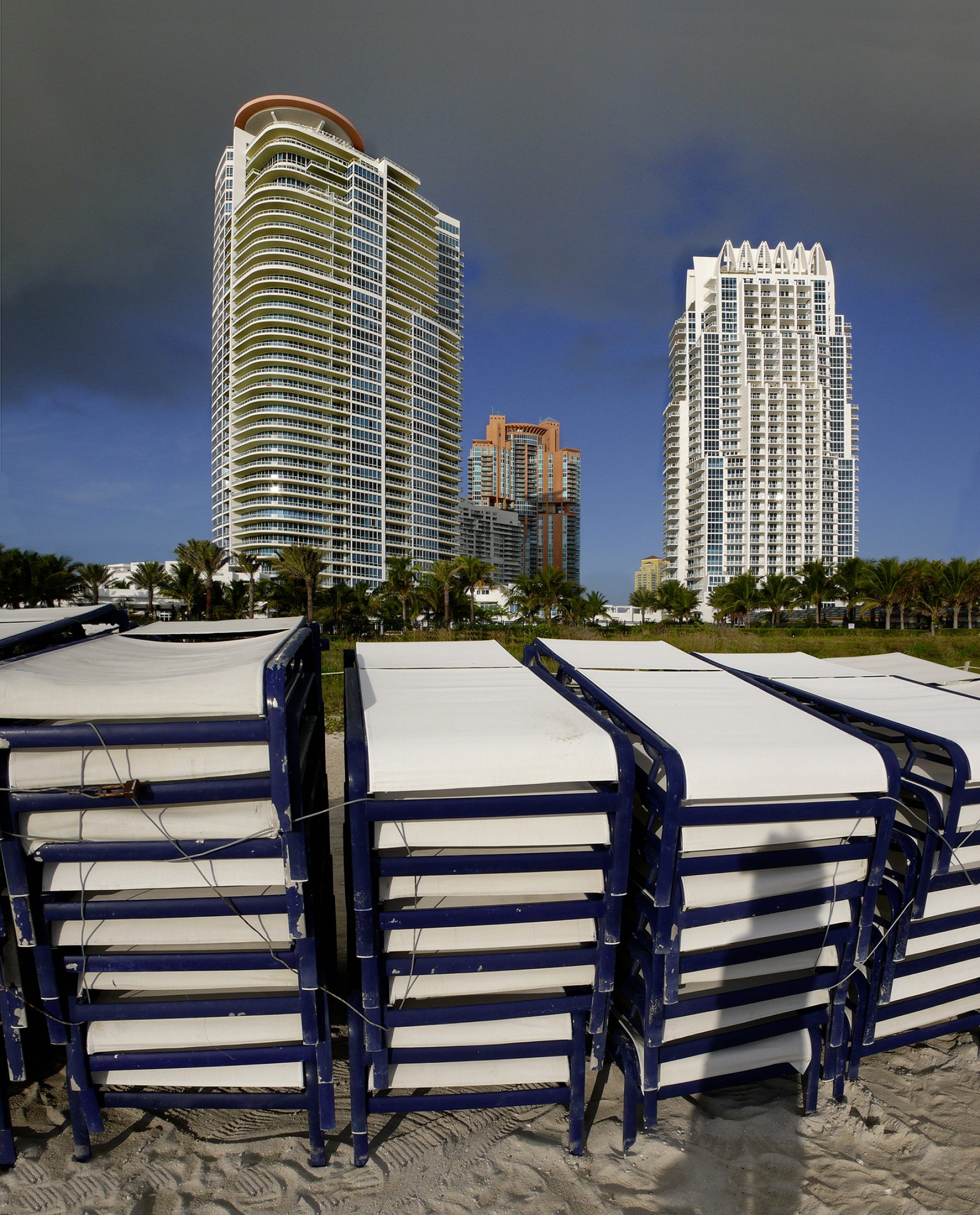 Miami, Hochhäuser, Strandstühle
