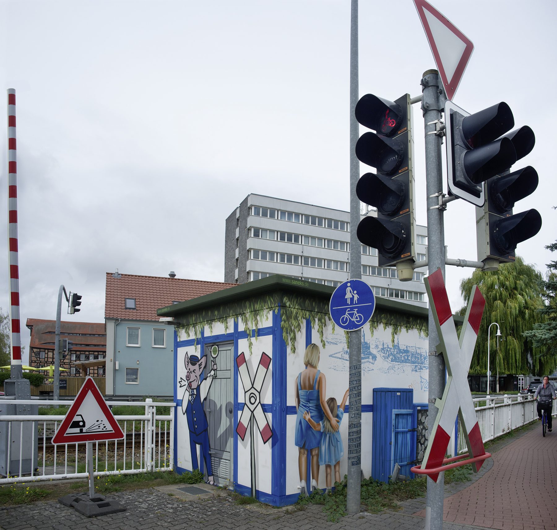 Wolgast, Bahnübergang, Ampelanlage